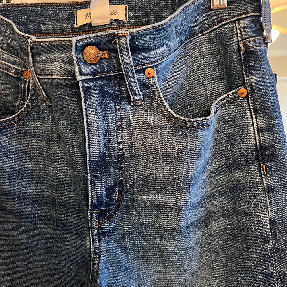 Madewell Cali Demi Boot Jeans Glenside Wash 99 Cotton NG351 Size 27 - Picture 8 of 10